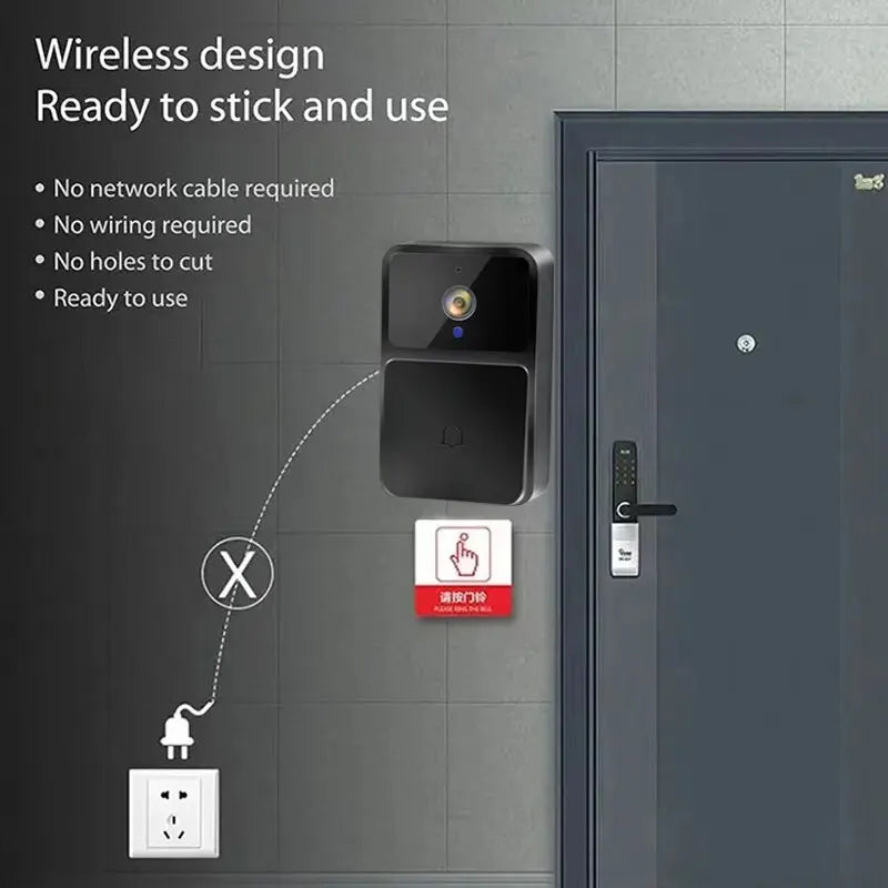 Smart WiFi Video Doorbell - HD Wireless Security Camera