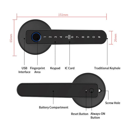 Smart Fingerprint Door Lock - Keyless Home Security
