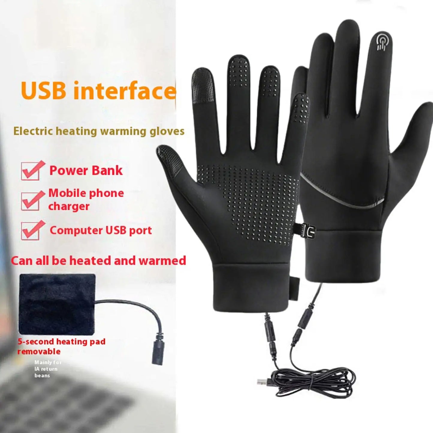 Heated Touchscreen Gloves - Winter Warmers for Men