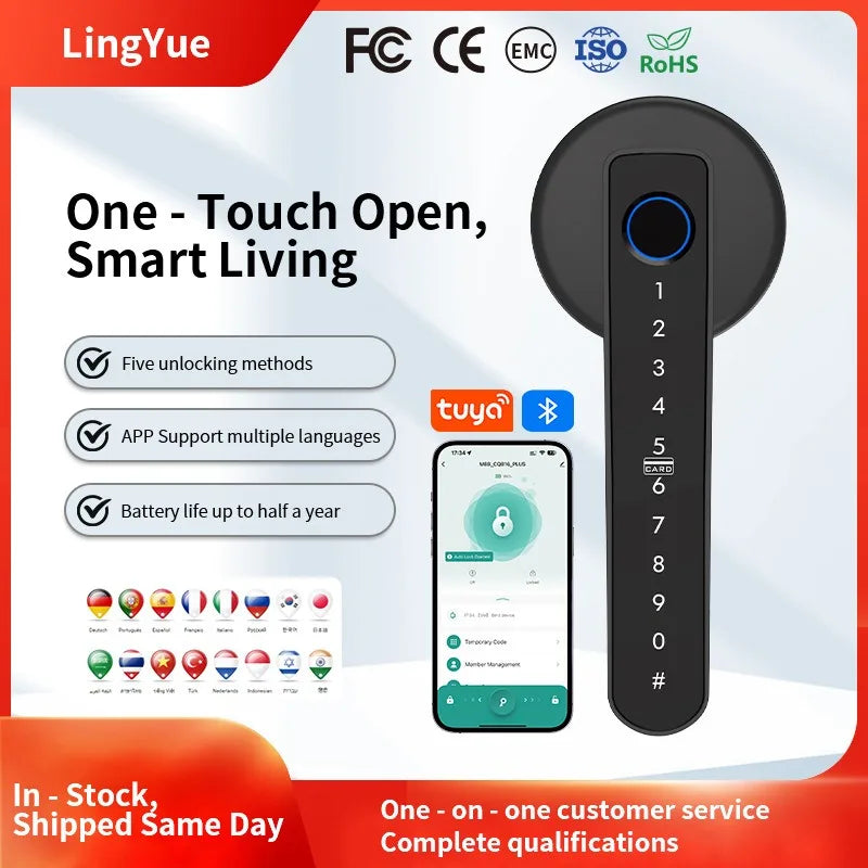 Smart Fingerprint Door Lock - Keyless Home Security