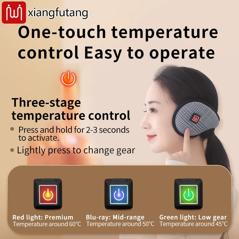 Heated Earmuffs - Windproof Winter Ear Warmers